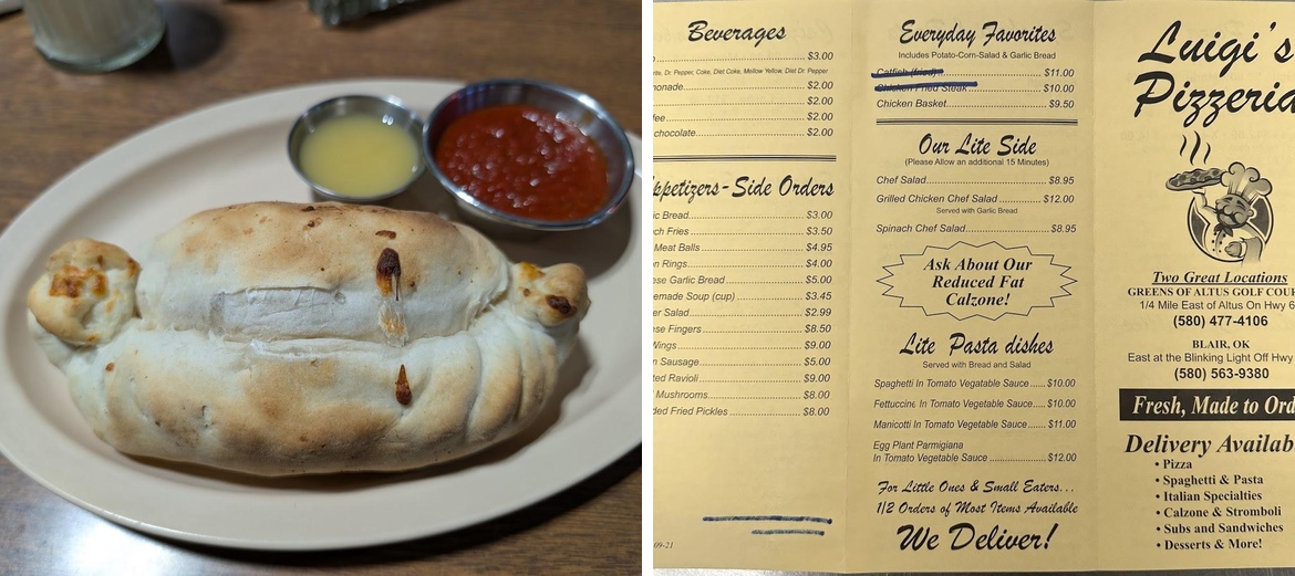 Luigi's Pizzeria Menu